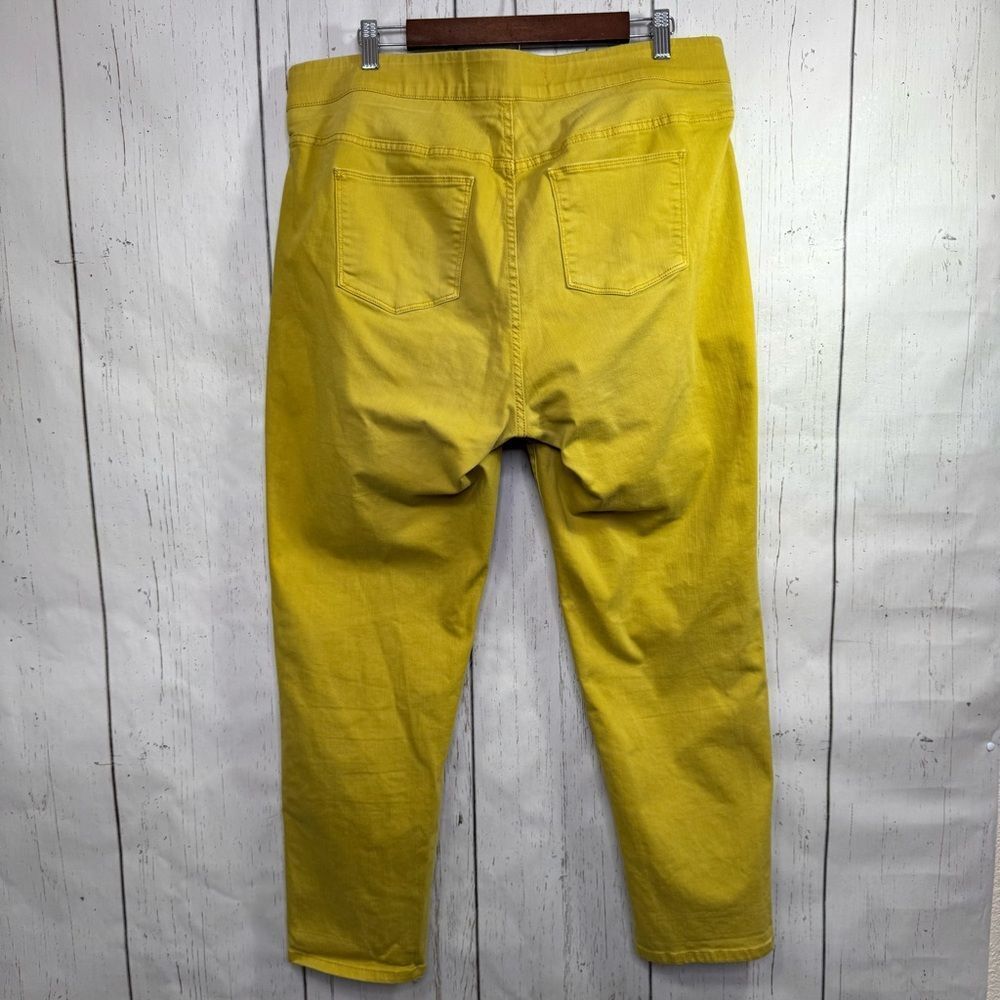 Soft Surroundings Pull On Stretch Pants Mustard Comfort Chic Everyday Neutral - Picture 7 of 11